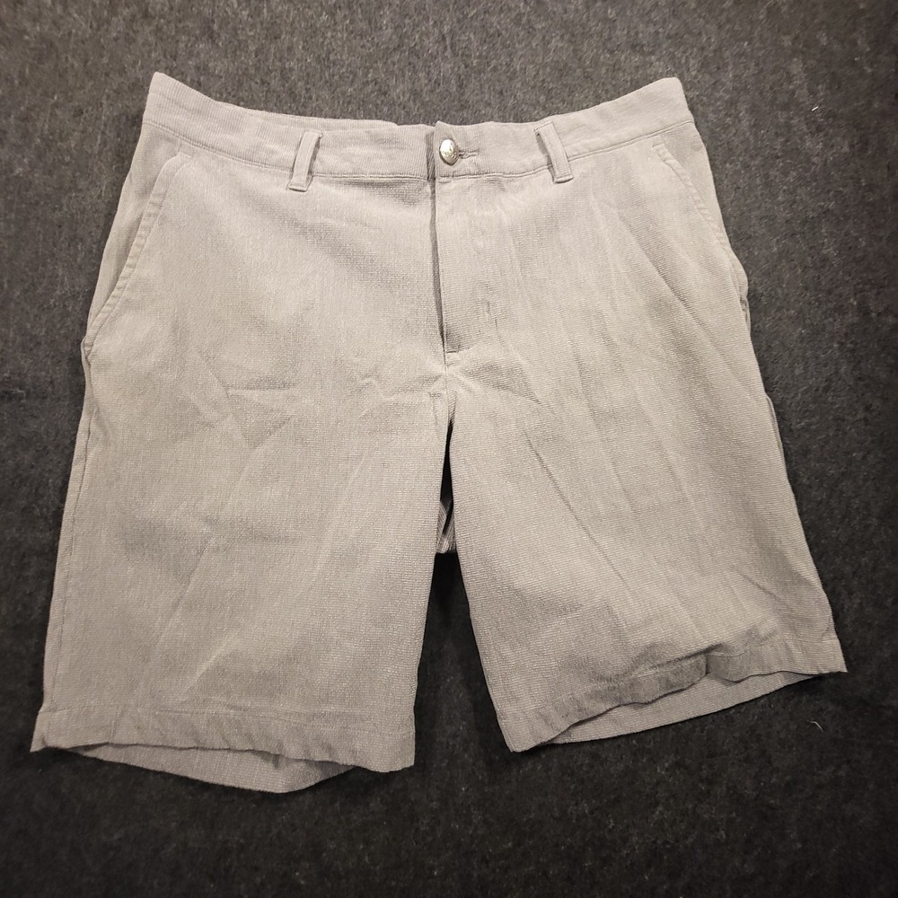 Adidas Climalite Chino Golf Performance Shorts Mens 33 Gray Flat Front